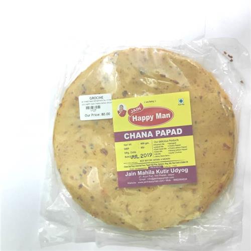 JAIN HAPPY MAN CHANA PAPAD 400GM